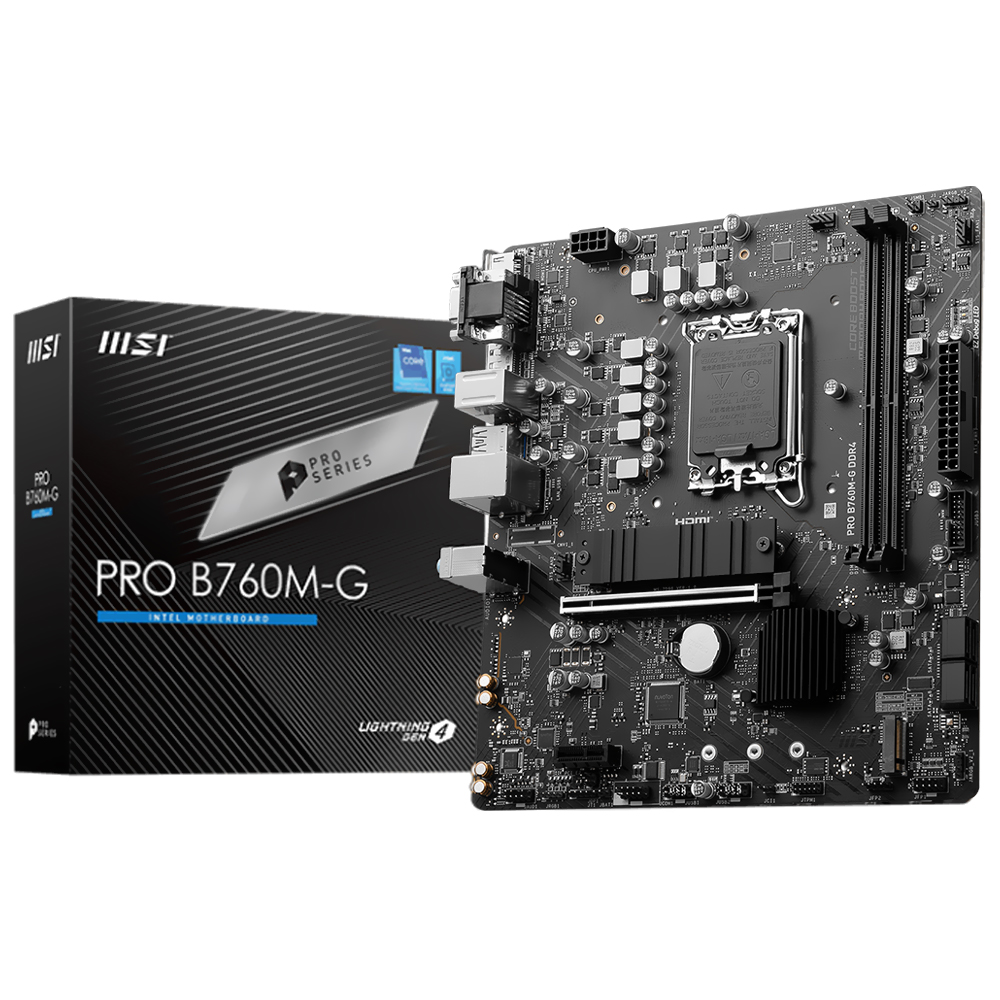 Placa Mãe MSI Pro B760M-G Socket LGA 1700 / DDR5