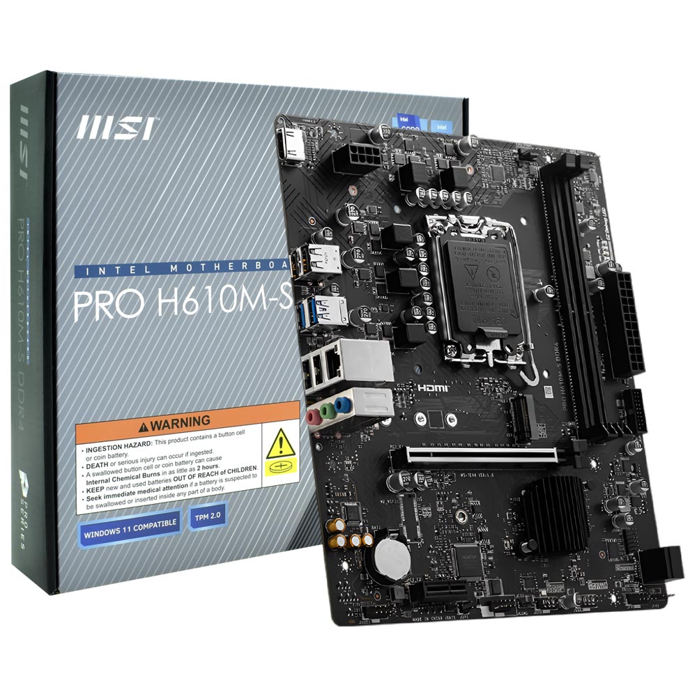 Placa Mãe MSI Pro H610M-S DDR4 Socket LGA 1700 / DDR4