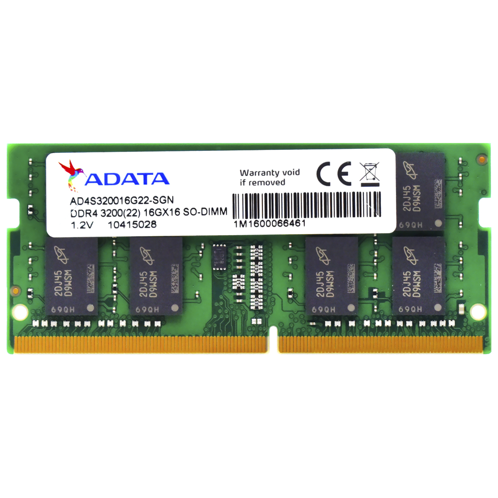 Memória RAM para Notebook ADATA DDR4 16GB 3200MHz - AD4S320016G22-SGN
