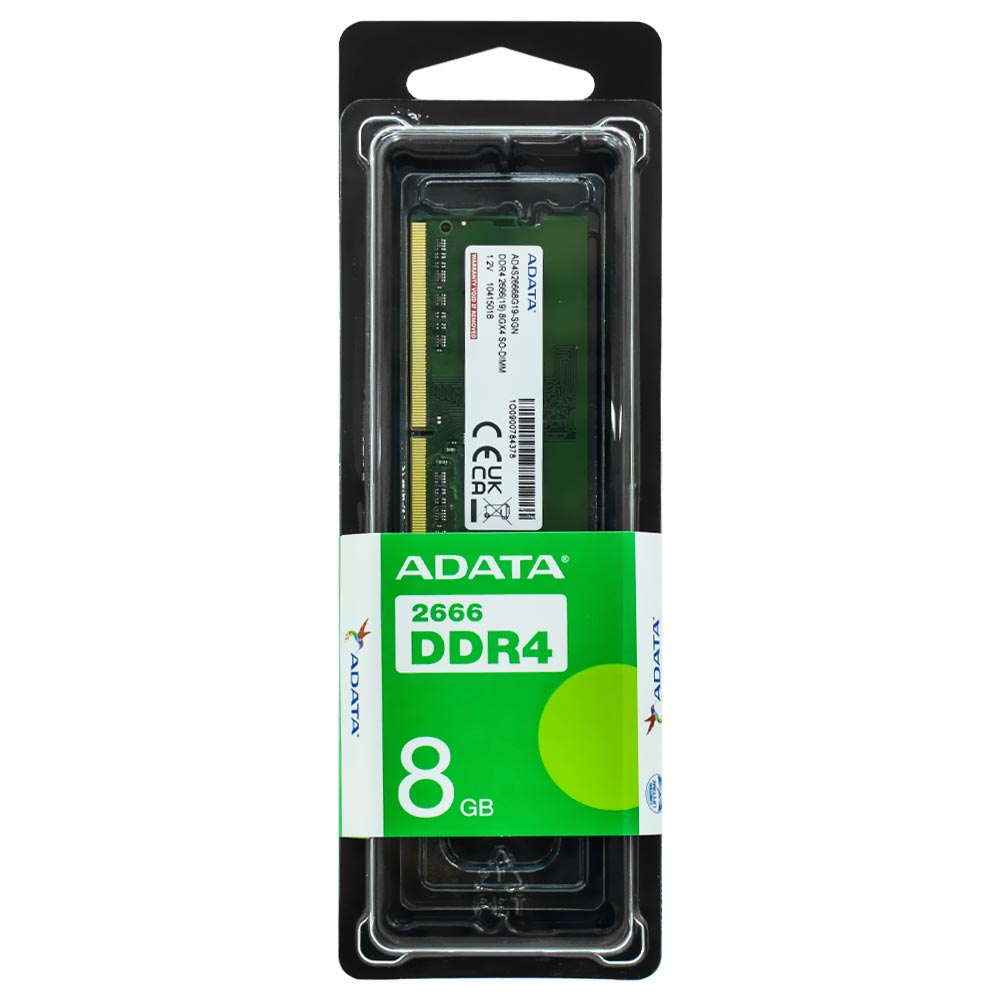 Memória RAM para Notebook ADATA DDR4 8GB 2666MHz - AD4S26668G19-SGN