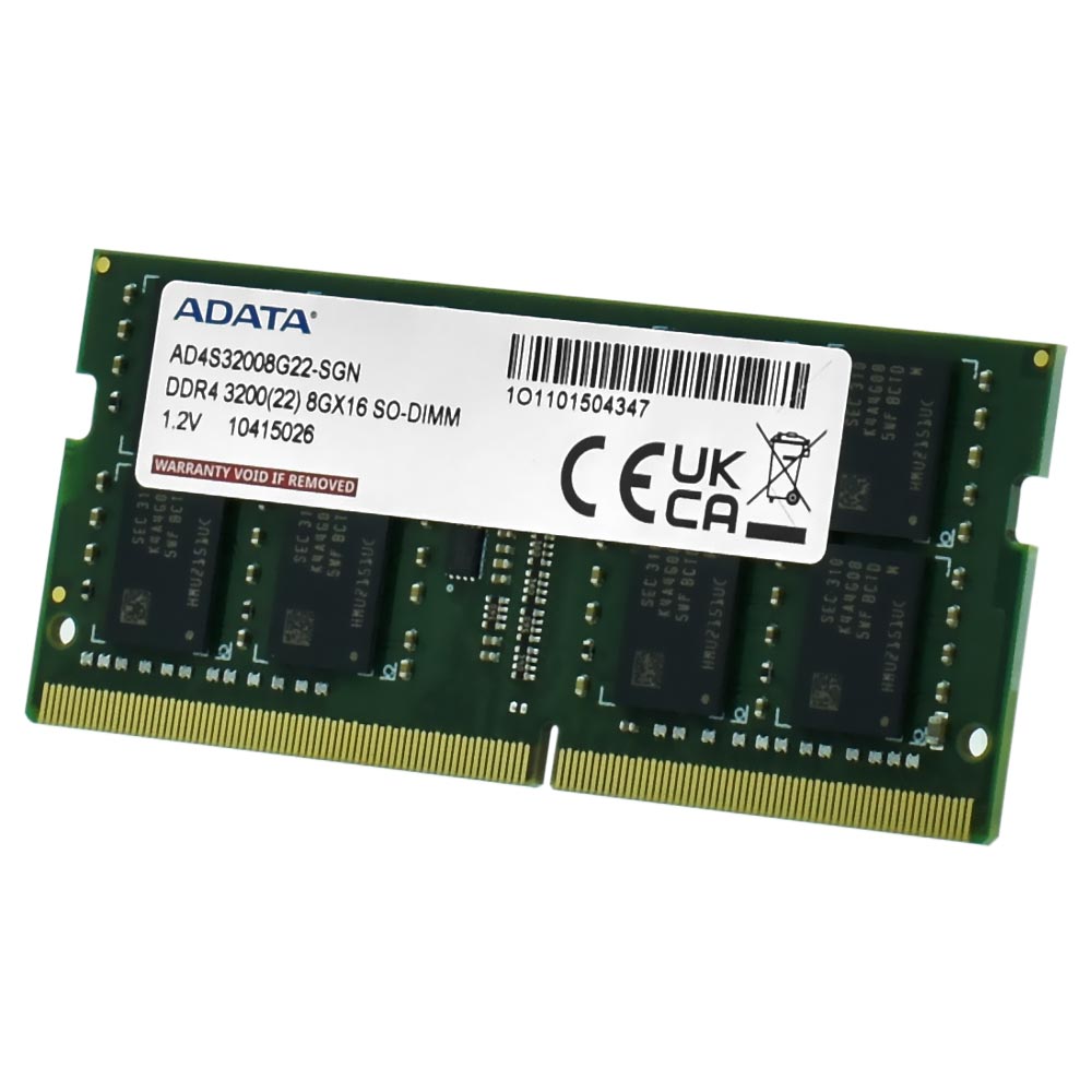 Memória RAM para Notebook ADATA DDR4 8GB 3200MHz - AD4S32008G22-SGN
