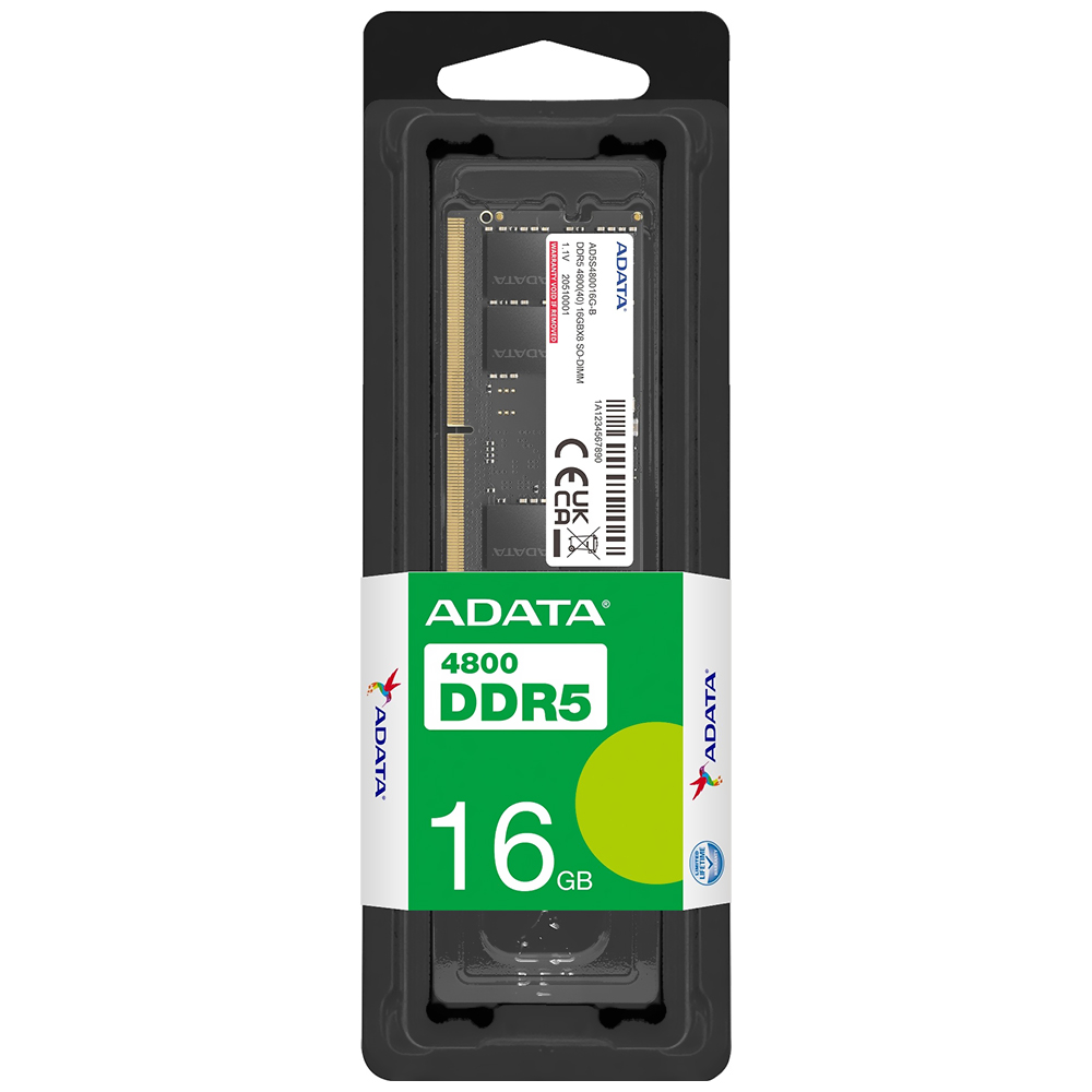 Memória RAM para Notebook ADATA DDR5 16GB 4800MHz - AD5S480016G-S