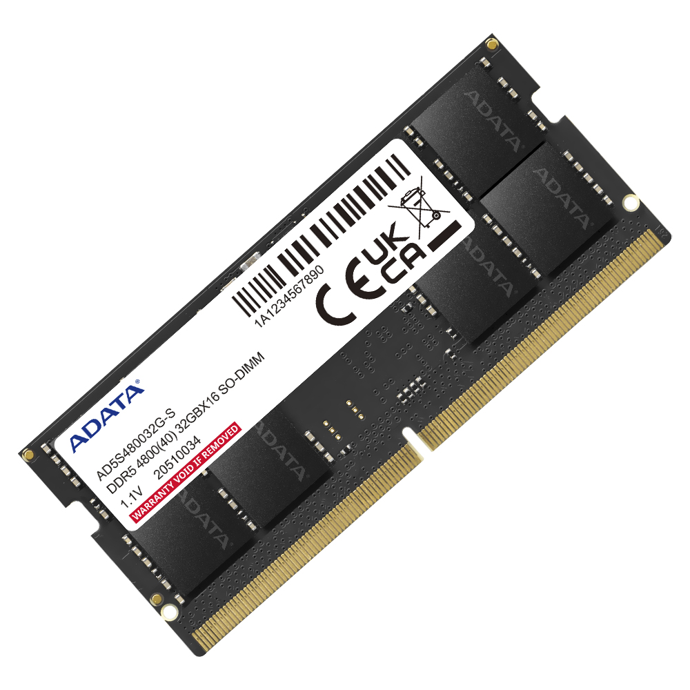 Memória RAM para Notebook ADATA DDR5 32GB 4800MHz - AD5S480032G-S