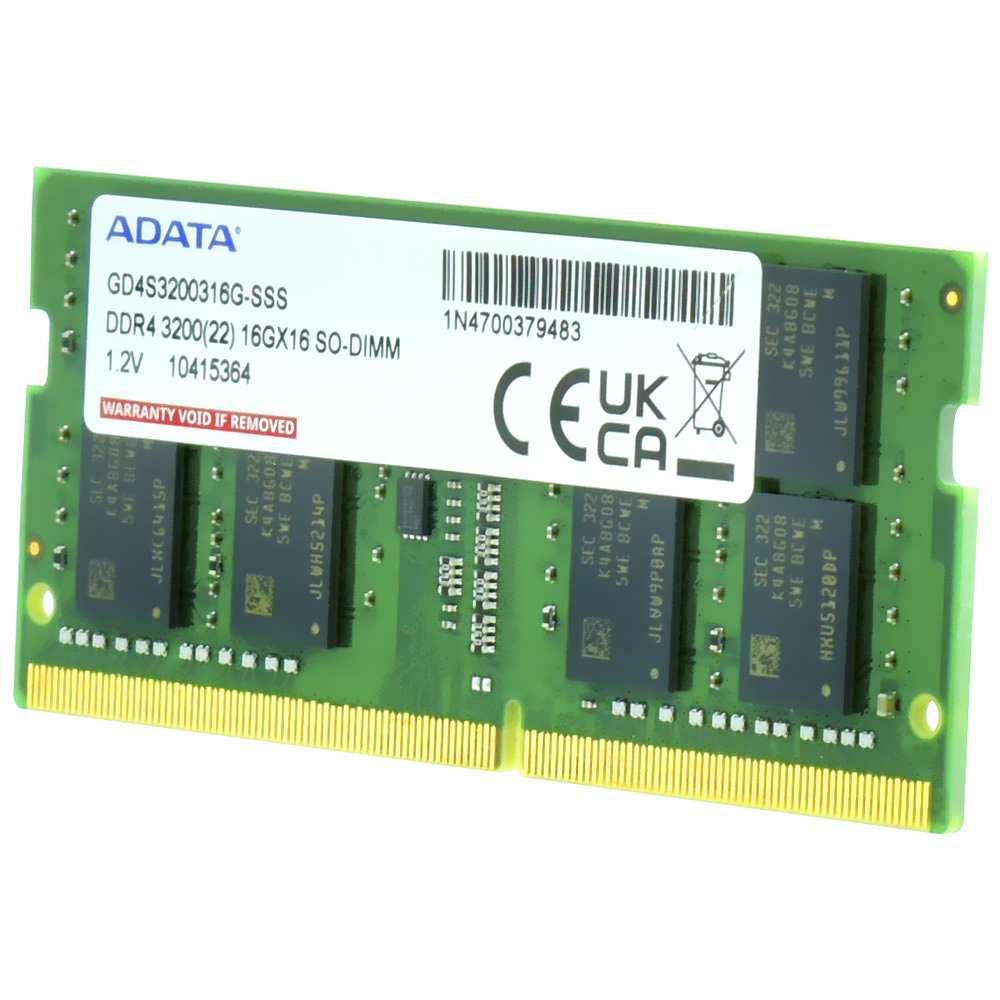 Memória RAM para Notebook ADATA Gold DDR4 16GB 3200MHz - GD4S3200316G-SSS