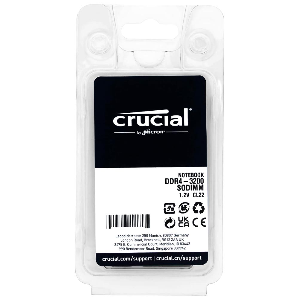 Memória RAM para Notebook Crucial DDR4 16GB 3200MHz - CB16GS3200