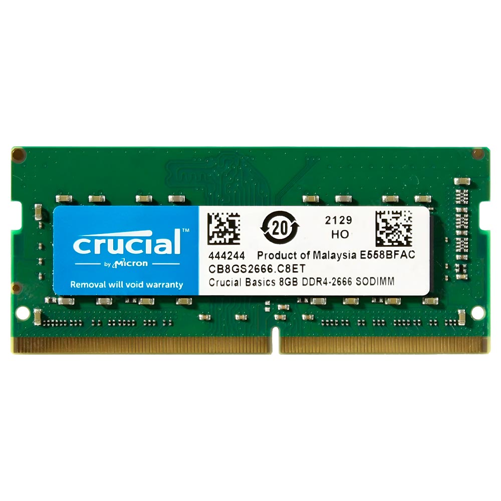 Memória RAM para Notebook Crucial DDR4 8GB 2666MHz - CB8GS2666