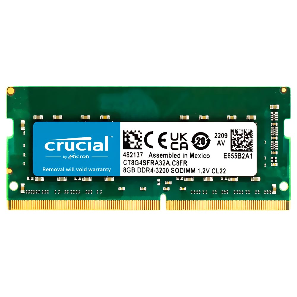 Memória RAM para Notebook Crucial DDR4 8GB 3200MHz - CT8G4SFRA32A