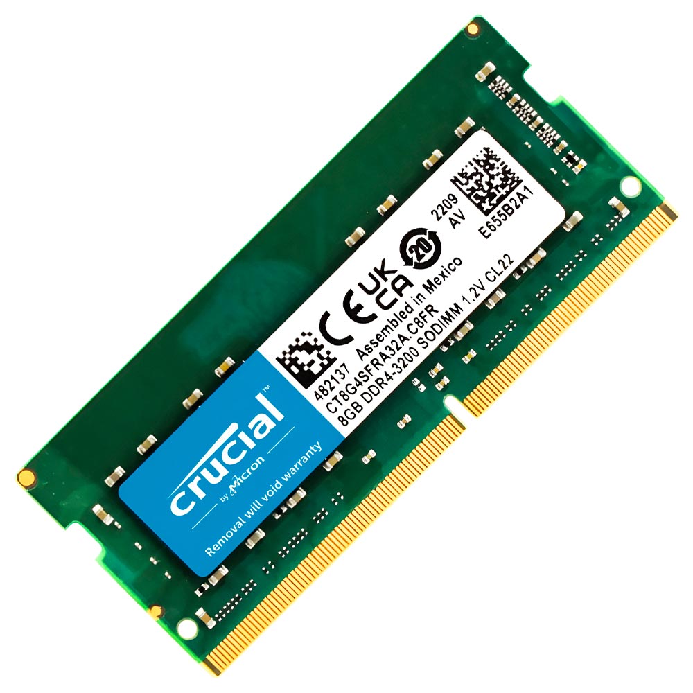 Memória RAM para Notebook Crucial DDR4 8GB 3200MHz - CT8G4SFRA32A