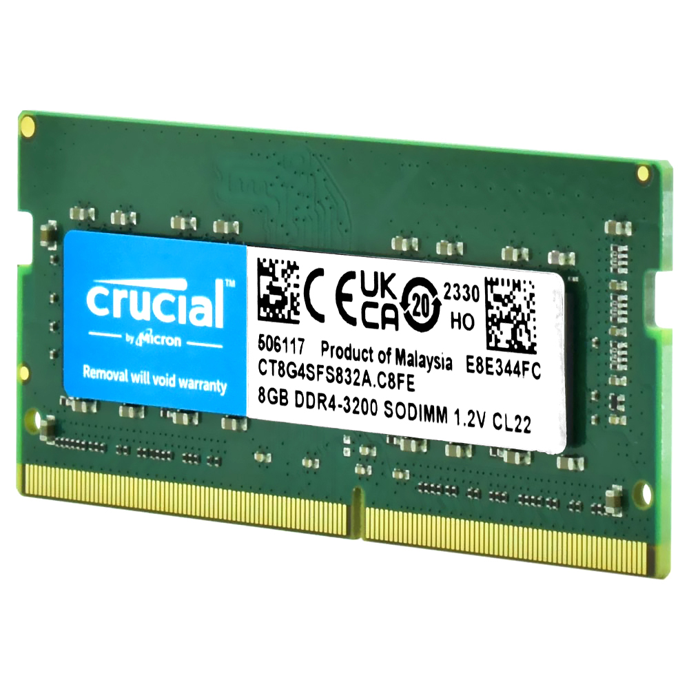 Memória RAM para Notebook Crucial DDR4 8GB 3200MHz - CT8G4SFS832A