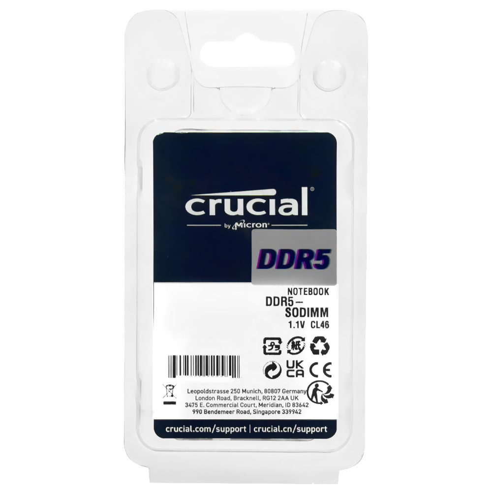 Memória RAM para Notebook Crucial DDR5 16GB 5200MHz - CT16G52C42S5