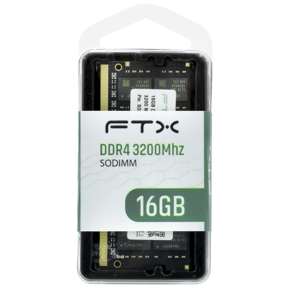 Memória RAM para Notebook FTX DDR4 16GB 3200MHz - 111696