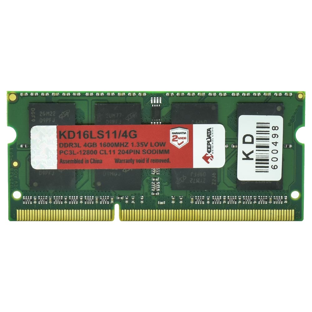 Memória RAM para Notebook Keepdata DDR3L 4GB 1600MHz - KD16LS11/4G