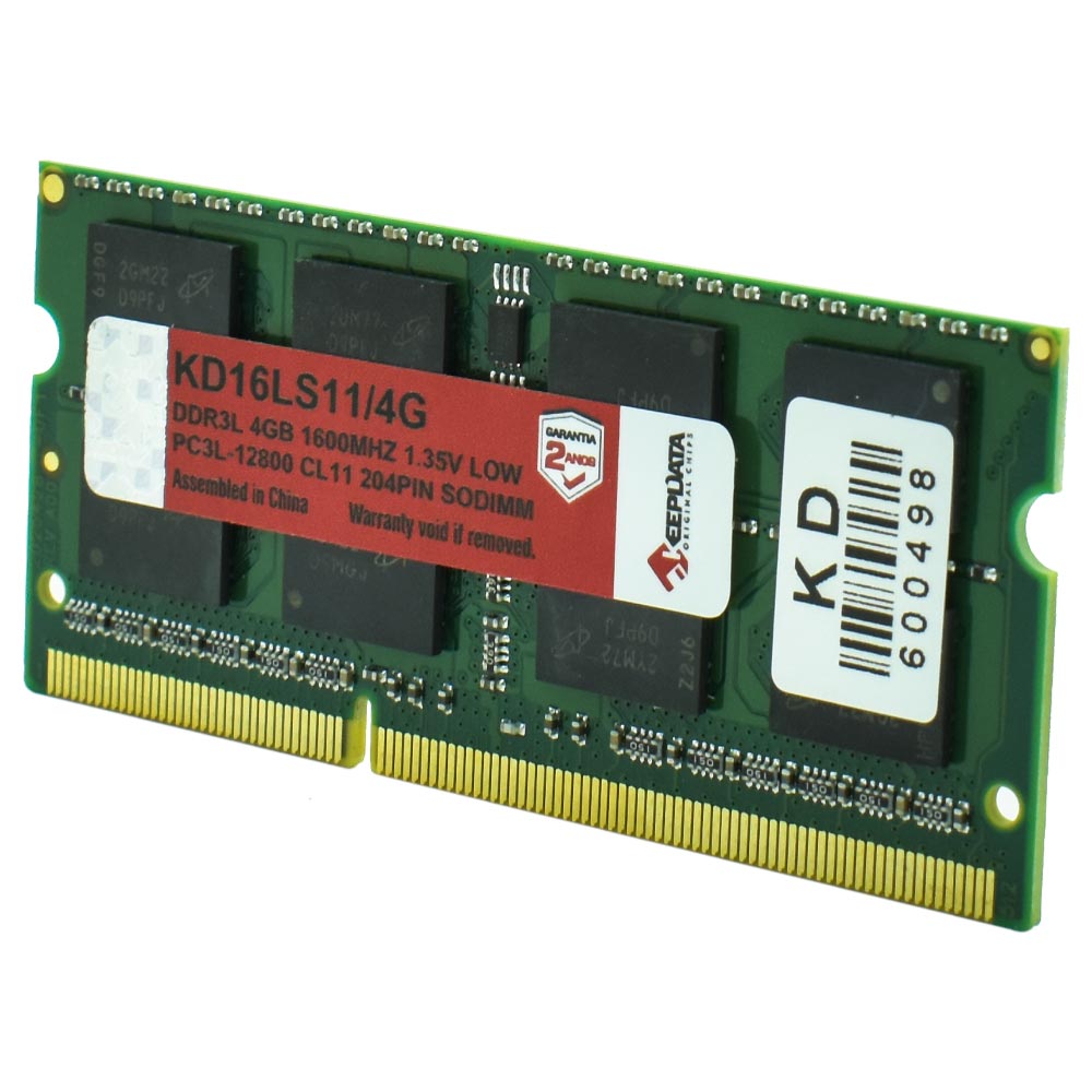 Memória RAM para Notebook Keepdata DDR3L 4GB 1600MHz - KD16LS11/4G