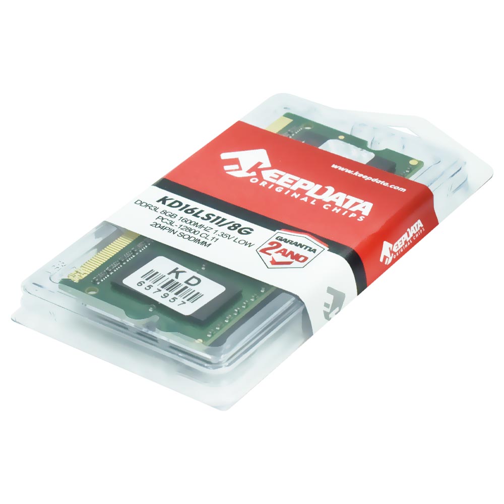 Memória RAM para Notebook Keepdata DDR3L 8GB 1600MHz - KD16LS11/8G