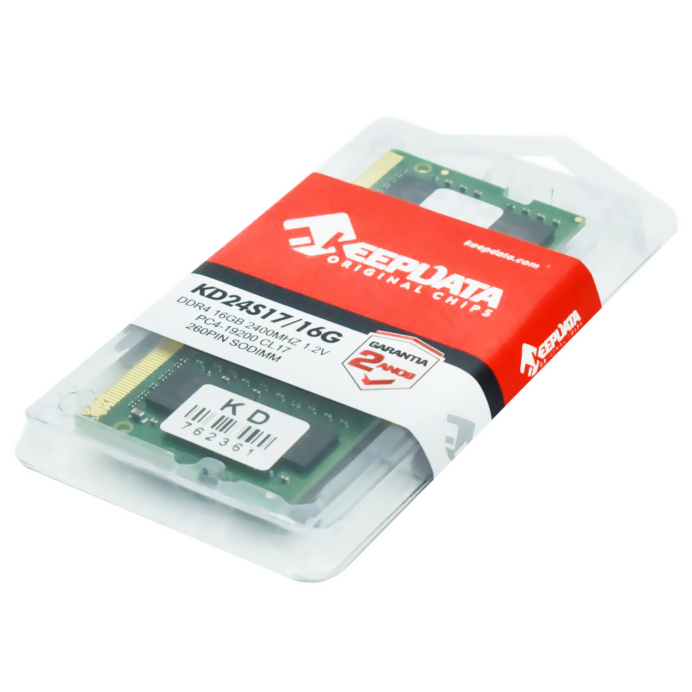 Memória RAM para Notebook Keepdata DDR4 16GB 2400MHz - KD24S17/16G