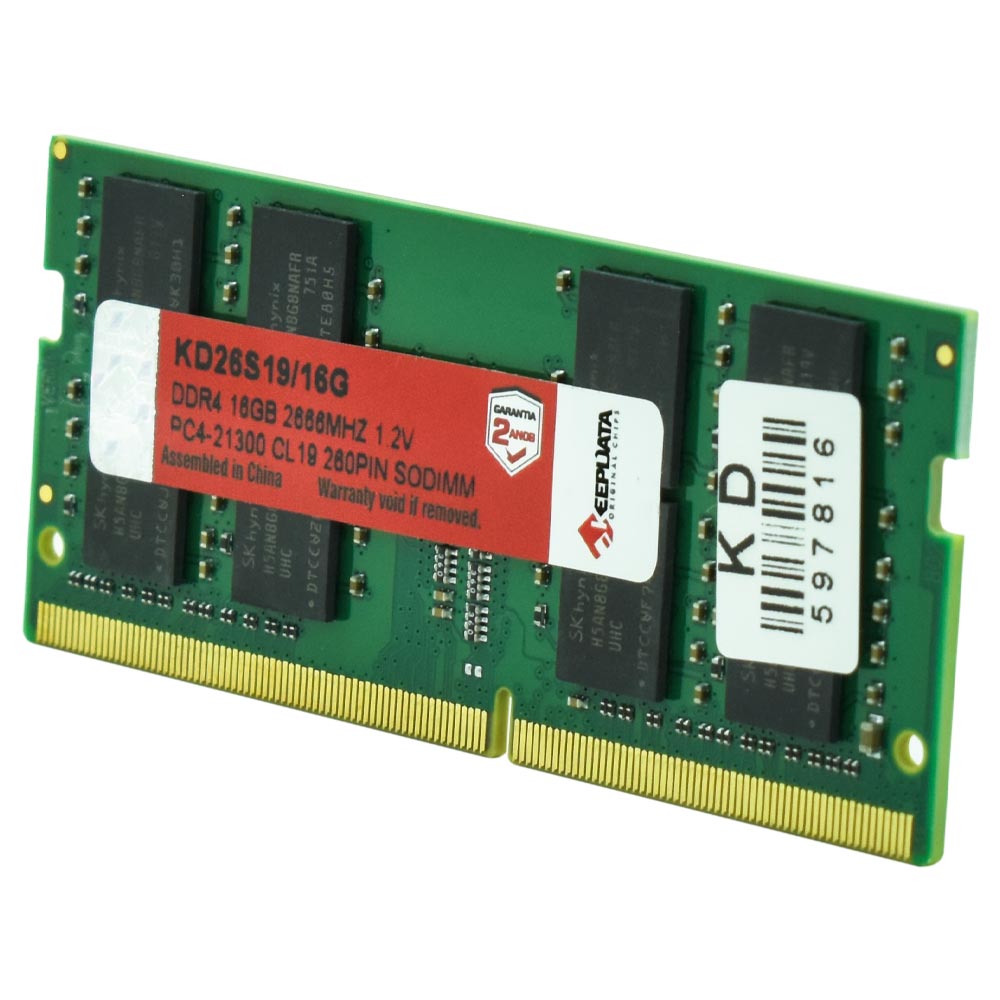 Memória RAM para Notebook Keepdata DDR4 16GB 2666MHz - KD26S19/16G