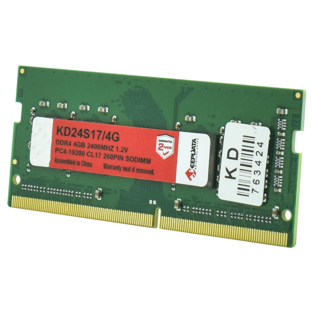 Memória RAM para Notebook Keepdata DDR4 4GB 2400MHz - KD24S17/4G