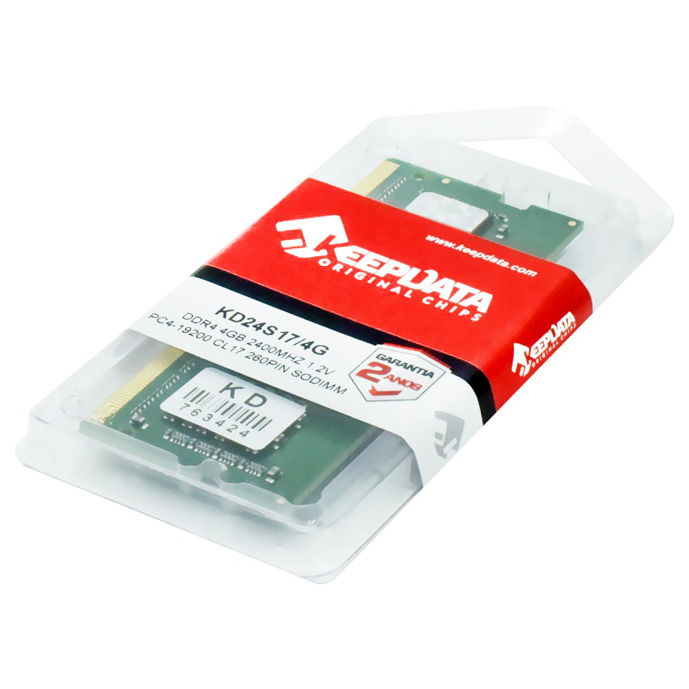 Memória RAM para Notebook Keepdata DDR4 4GB 2400MHz - KD24S17/4G