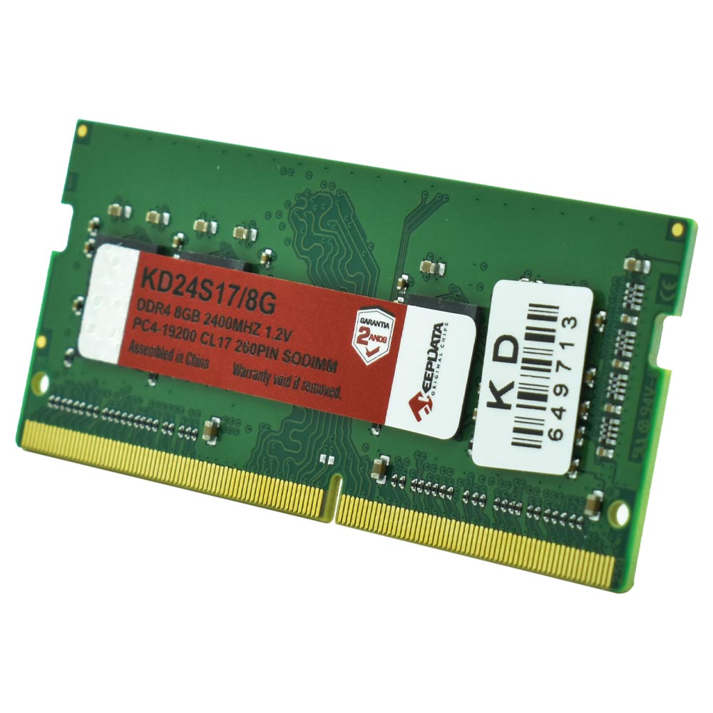 Memória RAM para Notebook Keepdata DDR4 8GB 2400MHz - KD24S17/8G