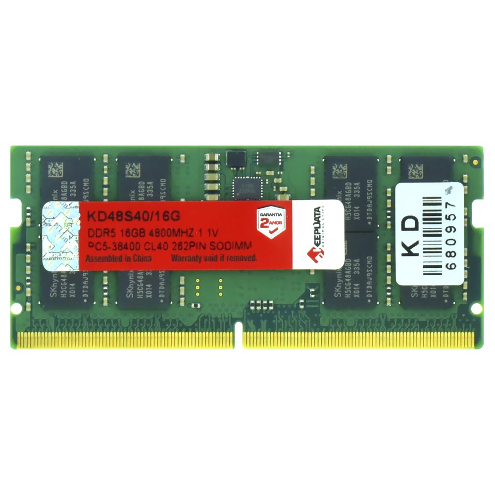 Memória RAM para Notebook Keepdata DDR5 16GB 4800MHz - KD48S40/16G