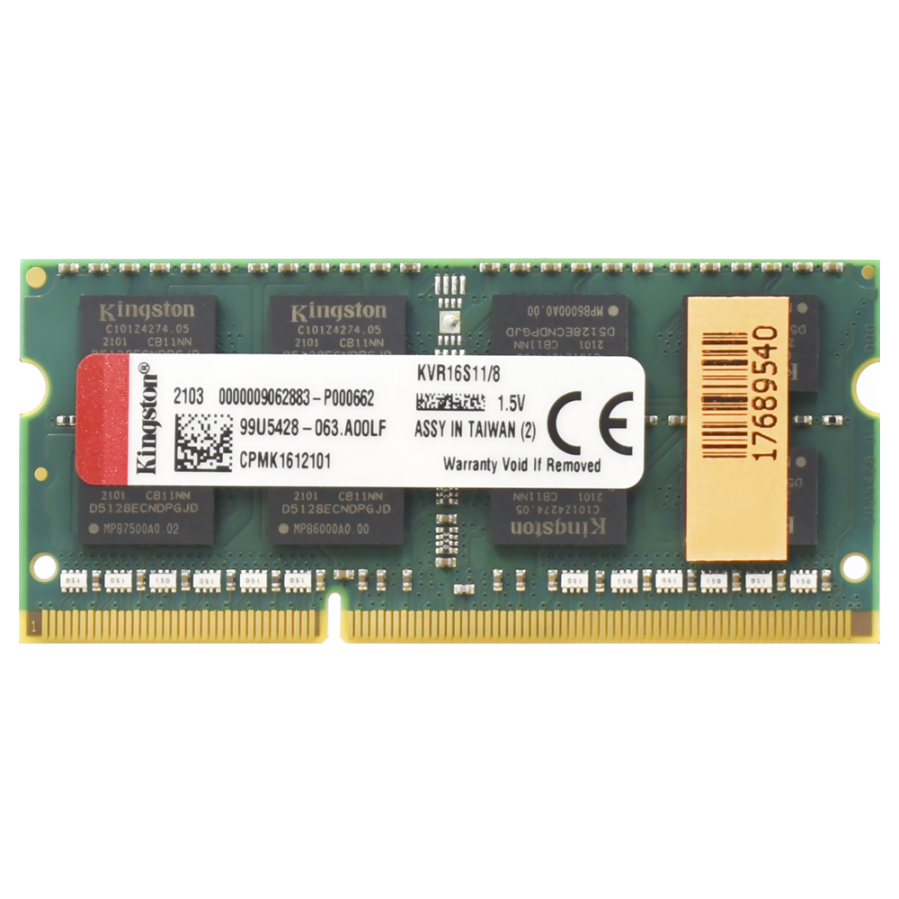 Memória RAM para Notebook Kingston DDR3 8GB 1600MHz - KVR16S11/8