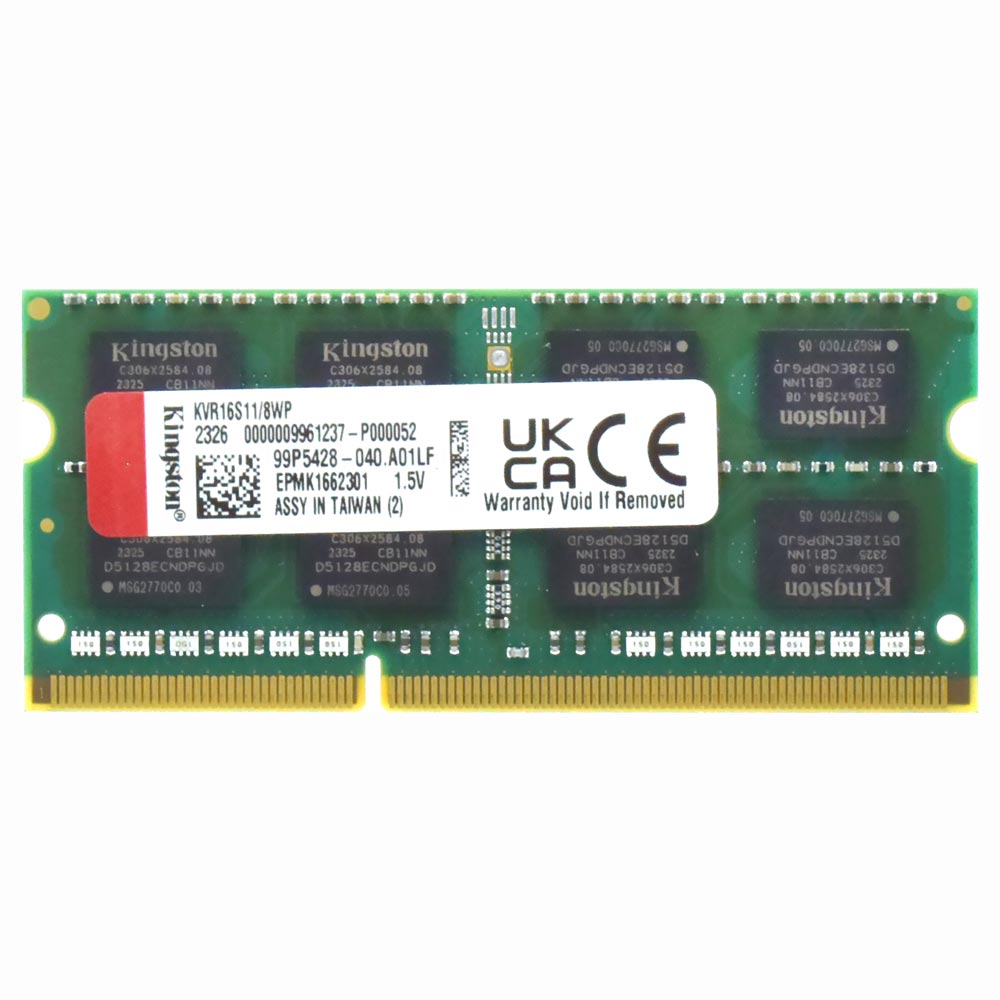 Memória RAM para Notebook Kingston DDR3 8GB 1600MHz - KVR16S11/8WP