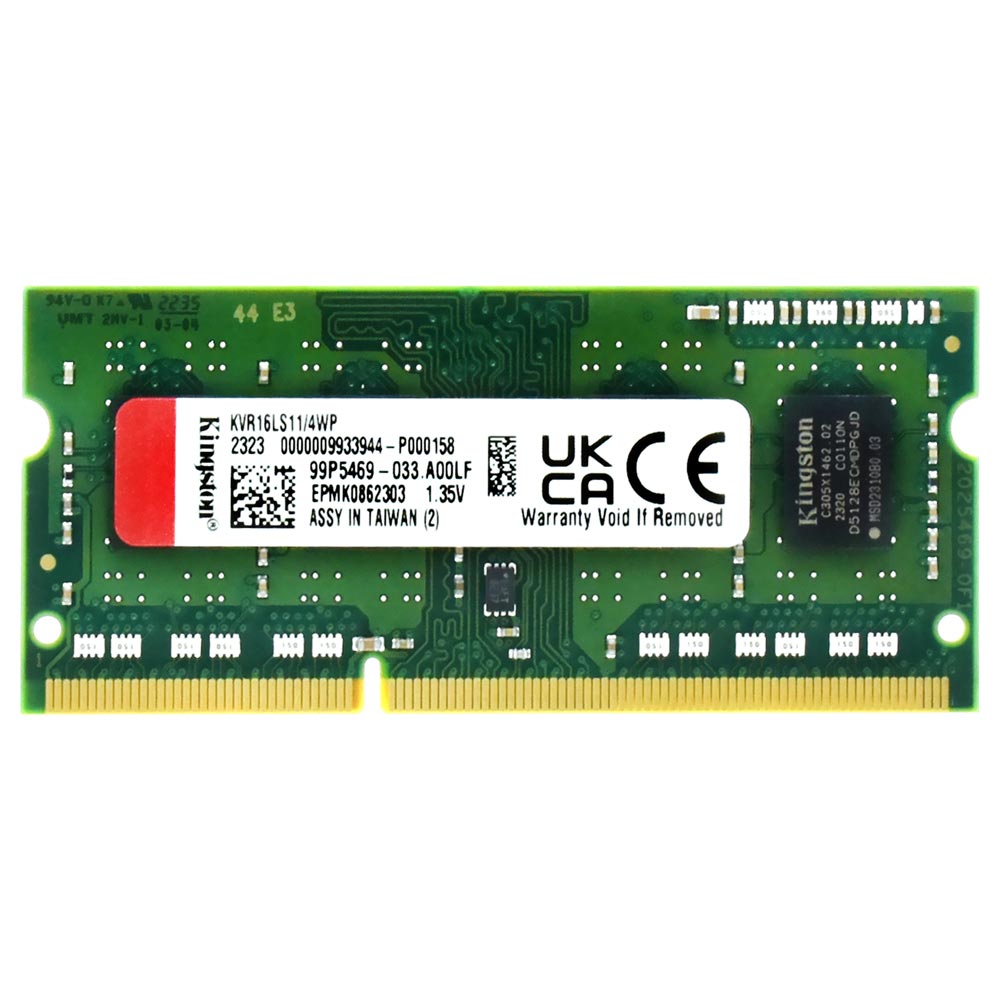 Memória RAM para Notebook Kingston DDR3L 4GB 1600MHz - KVR16LS11/4WP