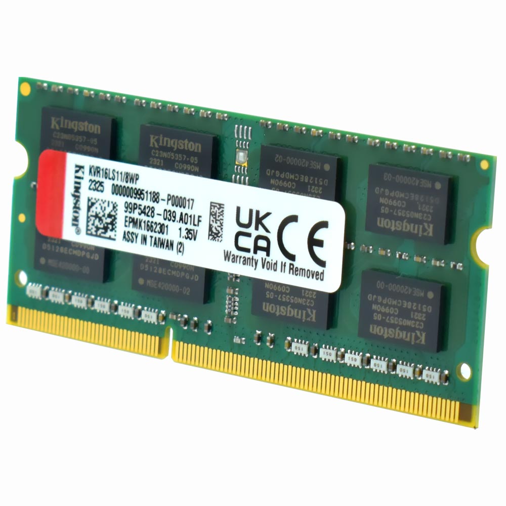 Memória RAM para Notebook Kingston DDR3L 8GB 1600MHz - KVR16LS11/8WP