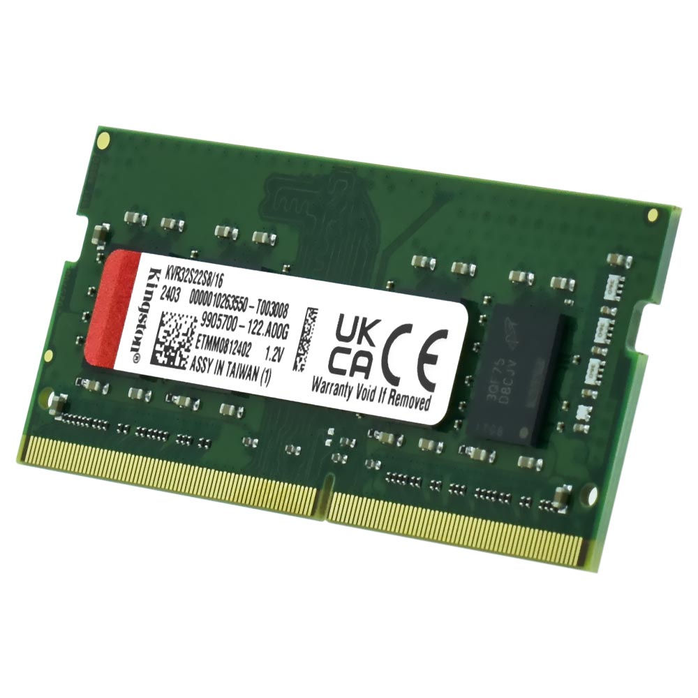 Memória RAM para Notebook Kingston DDR4 16GB 3200MHz - KVR32S22S8