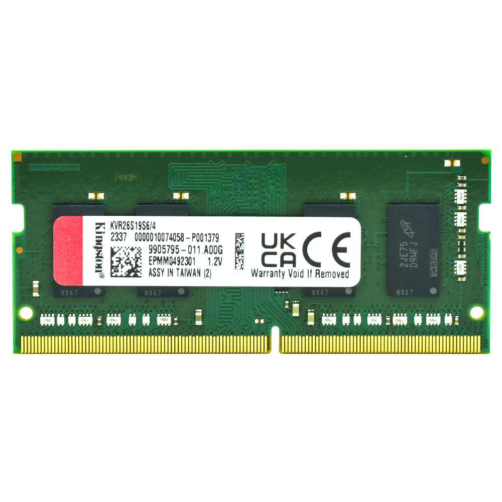 Memória RAM para Notebook Kingston DDR4 4GB 2666MHz - KVR26S19S6/4