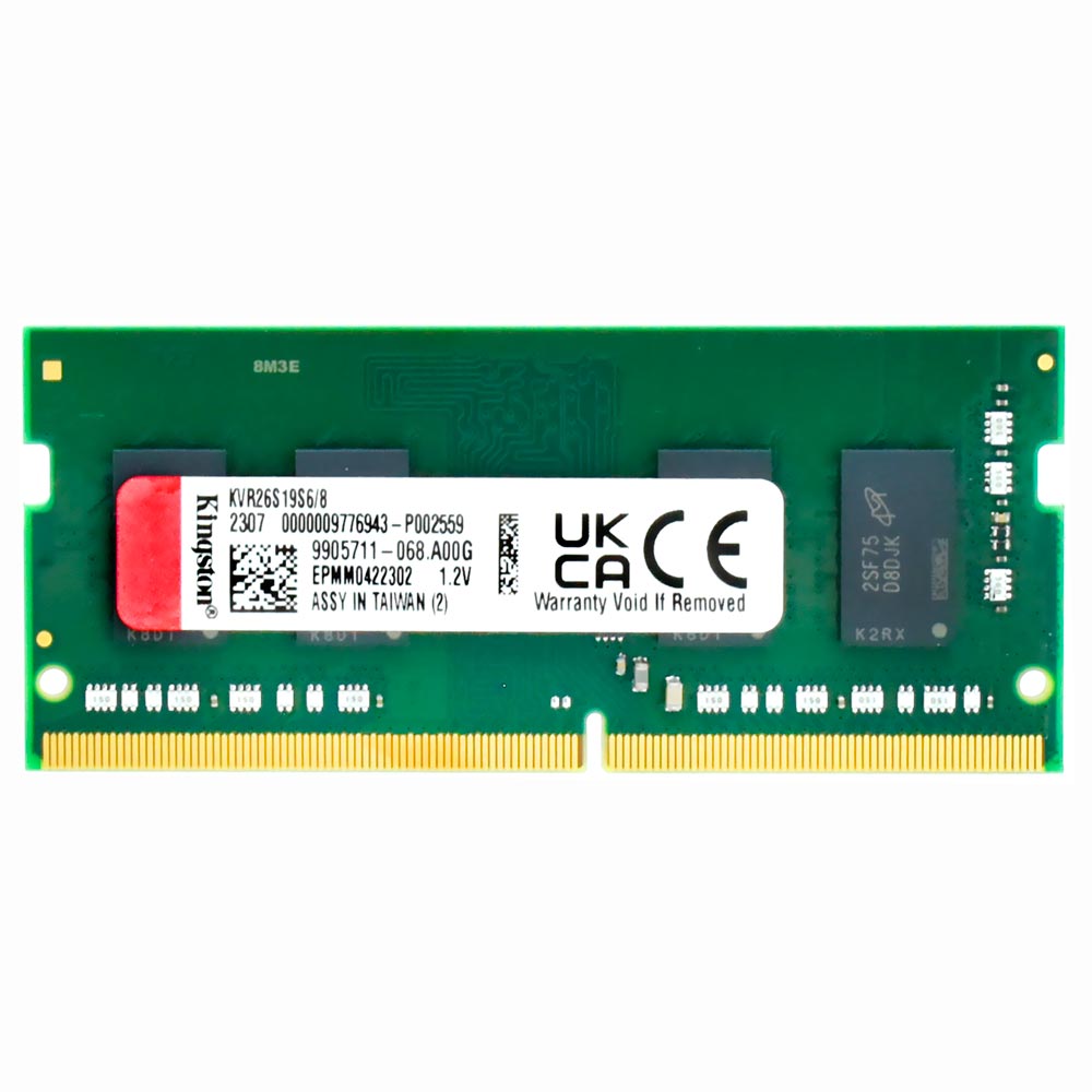 Memória RAM para Notebook Kingston DDR4 8GB 2666MHz - KVR26S19S6/8