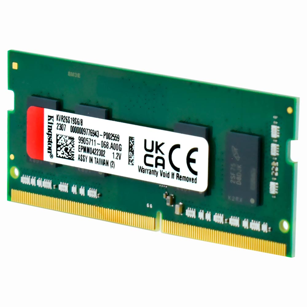 Memória RAM para Notebook Kingston DDR4 8GB 2666MHz - KVR26S19S6/8