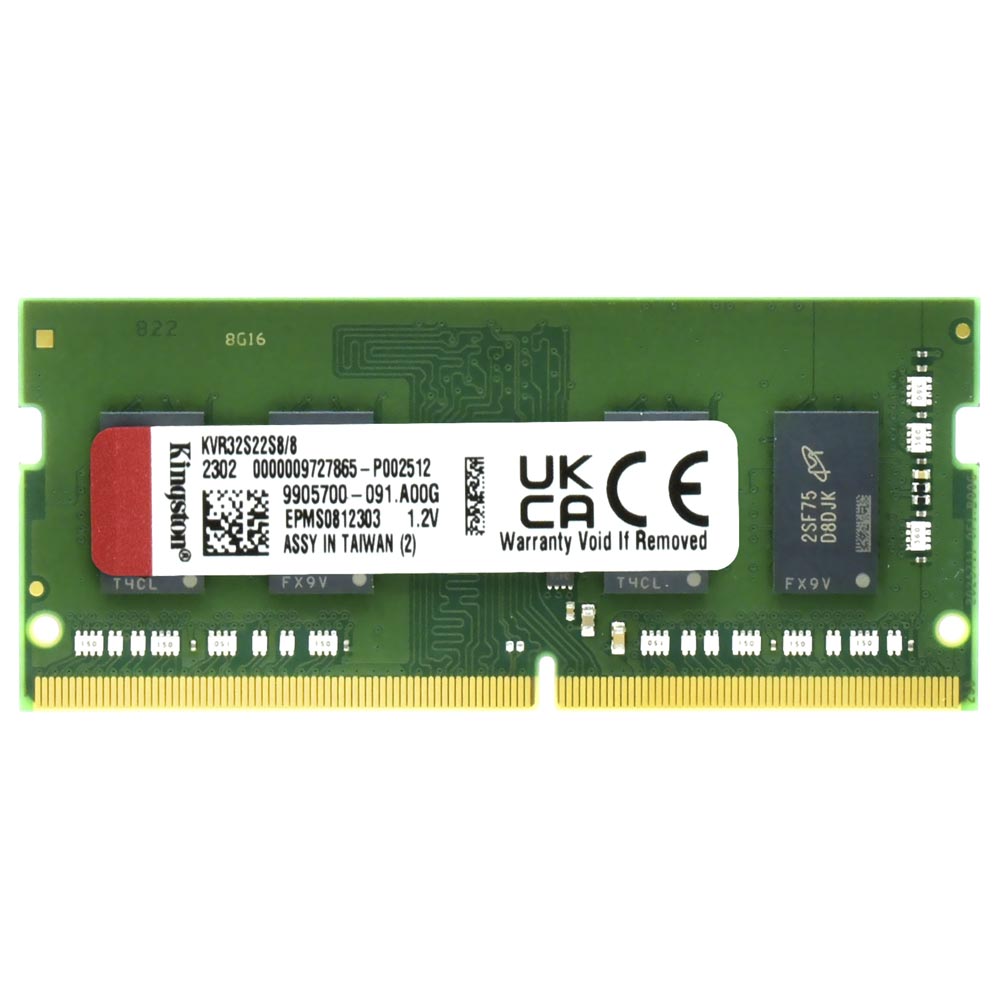 Memória RAM para Notebook Kingston DDR4 8GB 3200MHz - KVR32S22S8/8