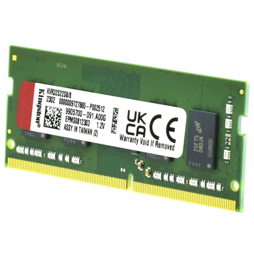 Memória RAM para Notebook Kingston DDR4 8GB 3200MHz - KVR32S22S8/8