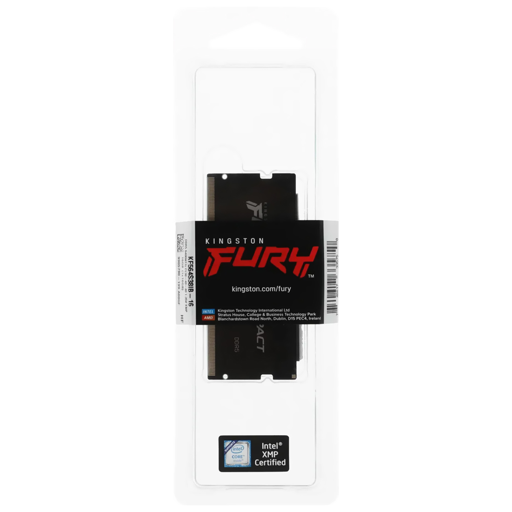 Memória RAM para Notebook Kingston Fury Impact DDR5 16GB 6400MHz - Preto (KF564S38IB-16)