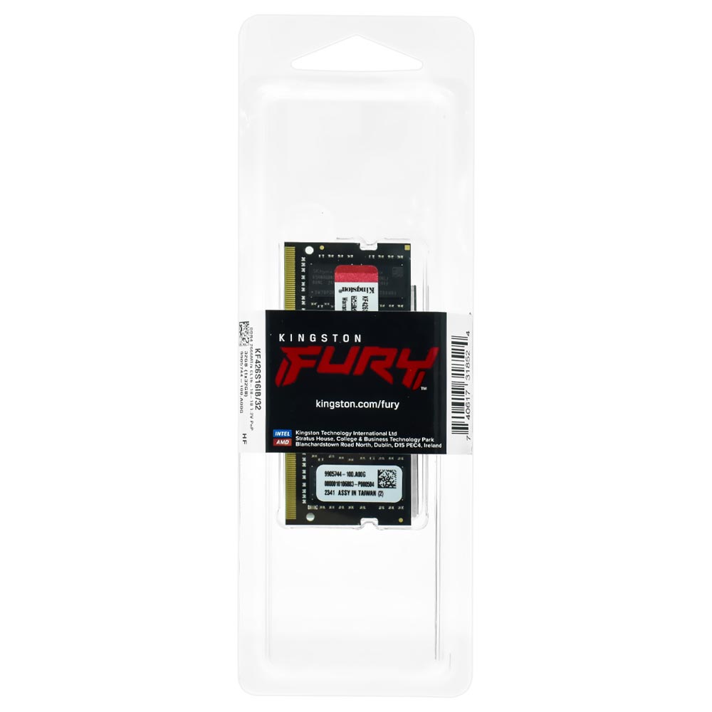 Memória RAM para Notebook Kingston Fury Impact DDR5 32GB 5600MHz - Preto (KF556S40IB-32) (OEM)
