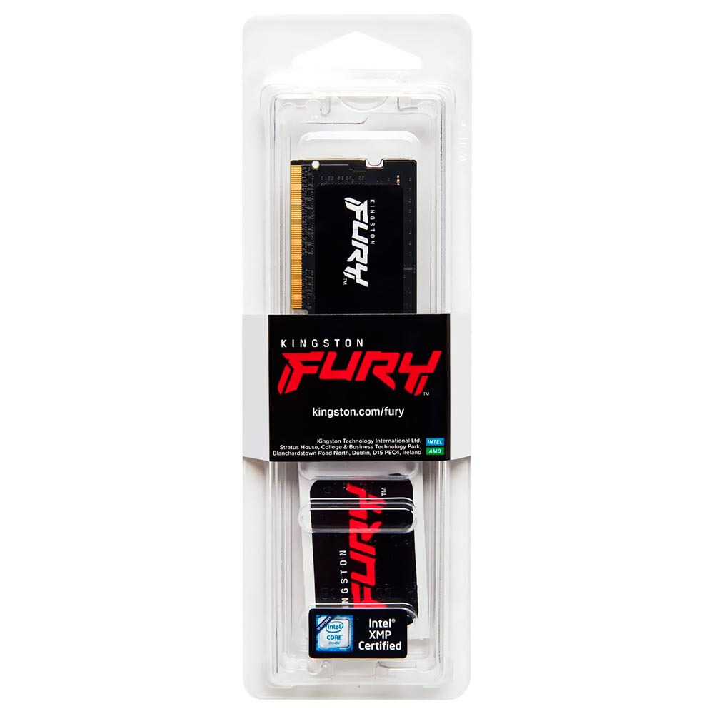 Memória RAM para Notebook Kingston Fury Impact DDR5 8GB 4800MHz - Preto (KF548S38IB/8)