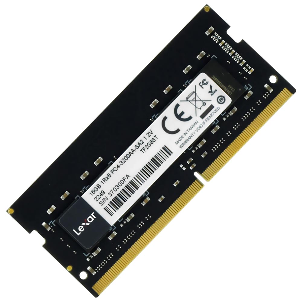 Memória RAM para Notebook Lexar DDR4 16GB 3200MHz - LD4AS016G-B3200USST