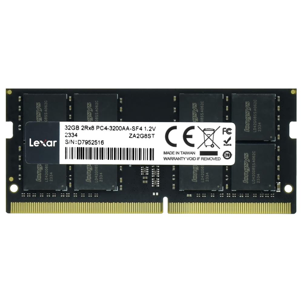 Memória RAM para Notebook Lexar DDR4 32GB 3200MHz - LD4AS032G-B3200GSST