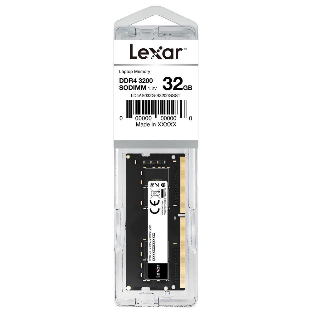 Memória RAM para Notebook Lexar DDR4 32GB 3200MHz - LD4AS032G-B3200GSST