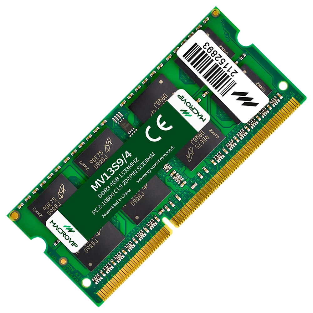 Memória RAM para Notebook Macrovip DDR3 4GB 1333MHz - MV13S9/4