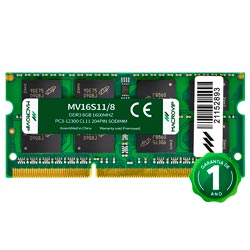 Memória RAM para Notebook Macrovip DDR3 8GB 1600MHz - MV16S11/8