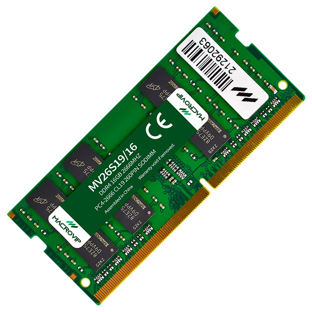 Memória RAM para Notebook Macrovip DDR4 16GB 2666MHz - MV26S19/16