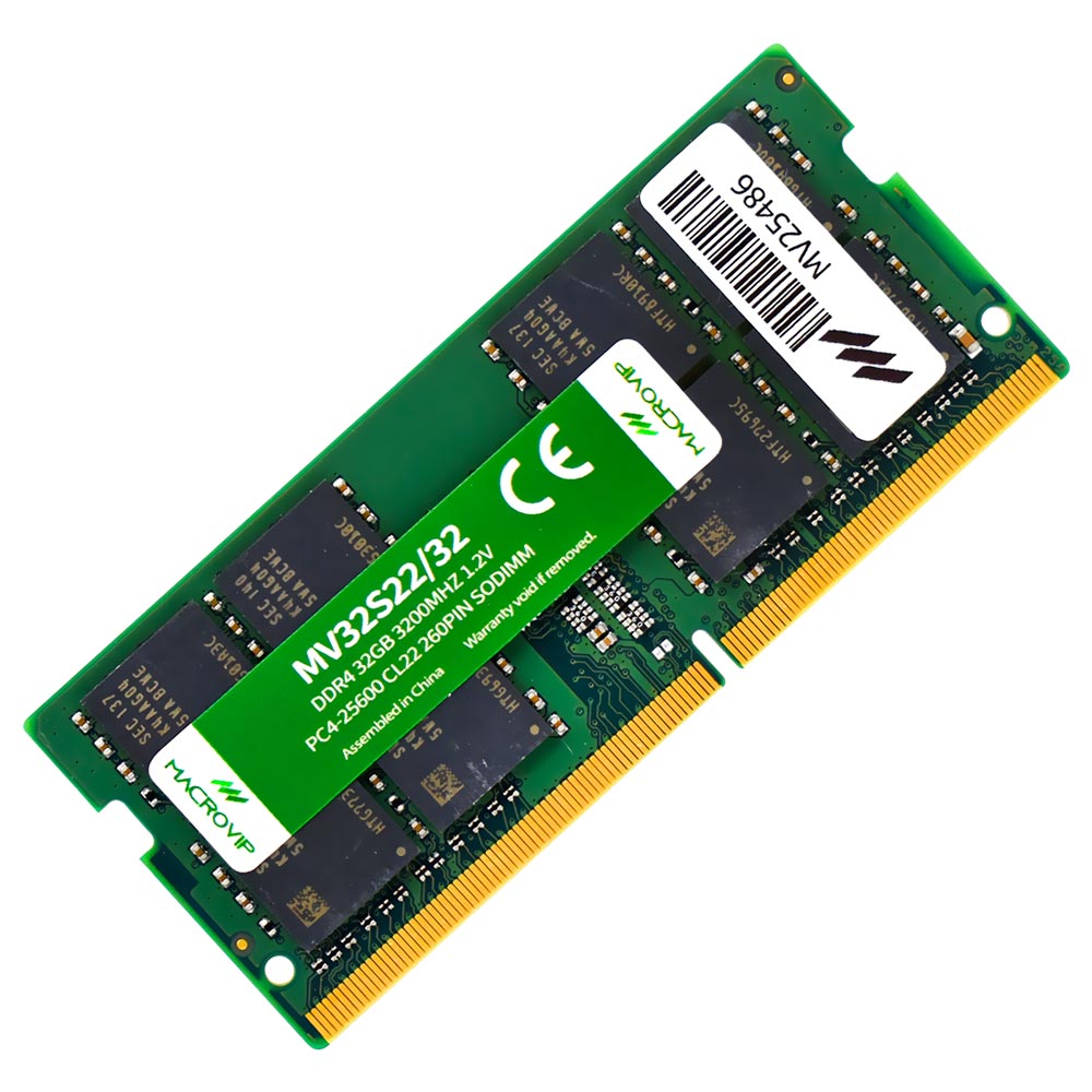 Memória RAM para Notebook Macrovip DDR4 32GB 3200MHz - MV32S22/32