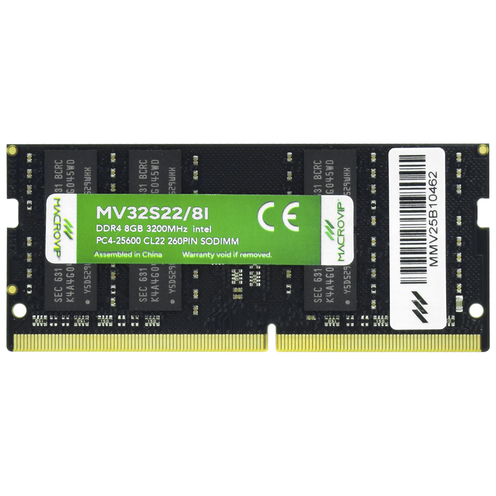 Memória RAM para Notebook Macrovip DDR4 8GB 3200MHz - MV32S22/8I