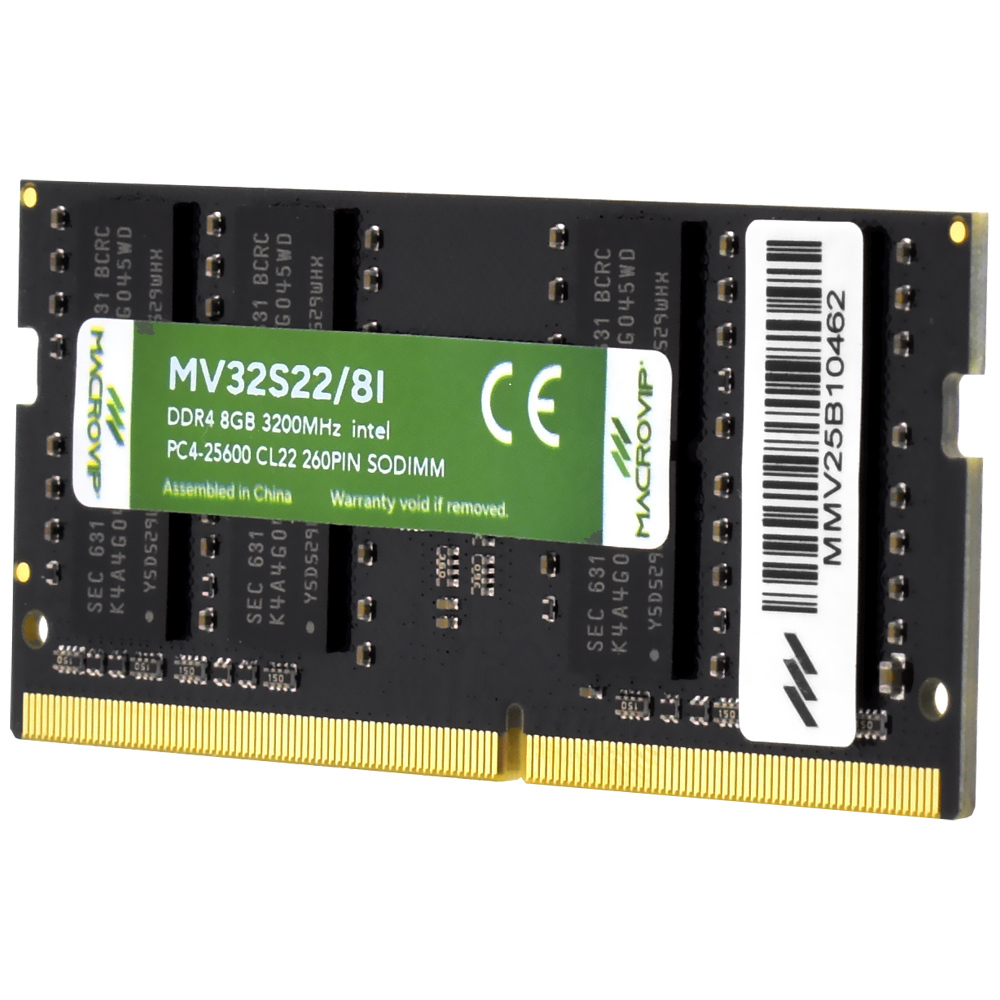 Memória RAM para Notebook Macrovip DDR4 8GB 3200MHz - MV32S22/8I