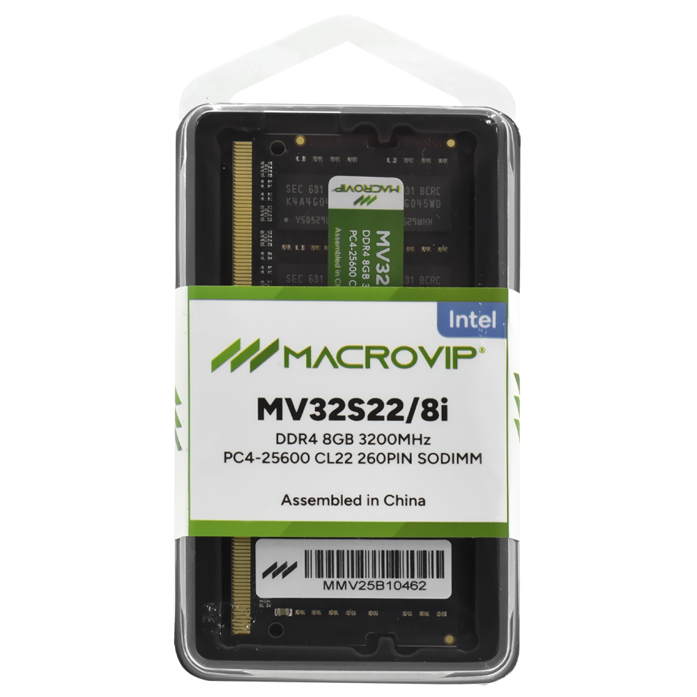 Memória RAM para Notebook Macrovip DDR4 8GB 3200MHz - MV32S22/8I