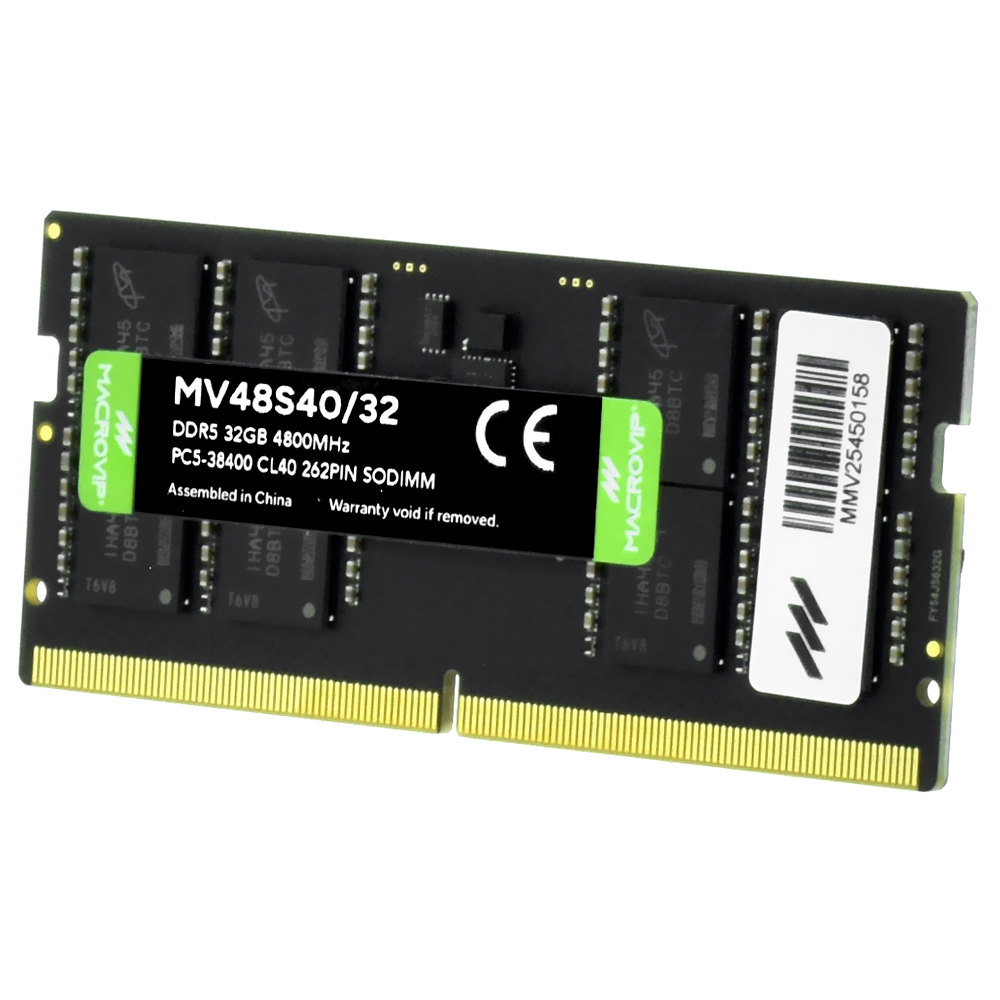 Memória RAM para Notebook Macrovip DDR5 32GB 4800MHz - MV48S40/32