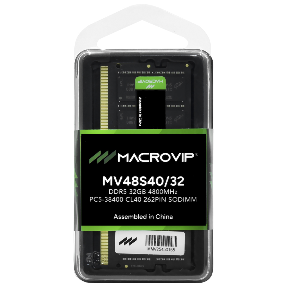 Memória RAM para Notebook Macrovip DDR5 32GB 4800MHz - MV48S40/32