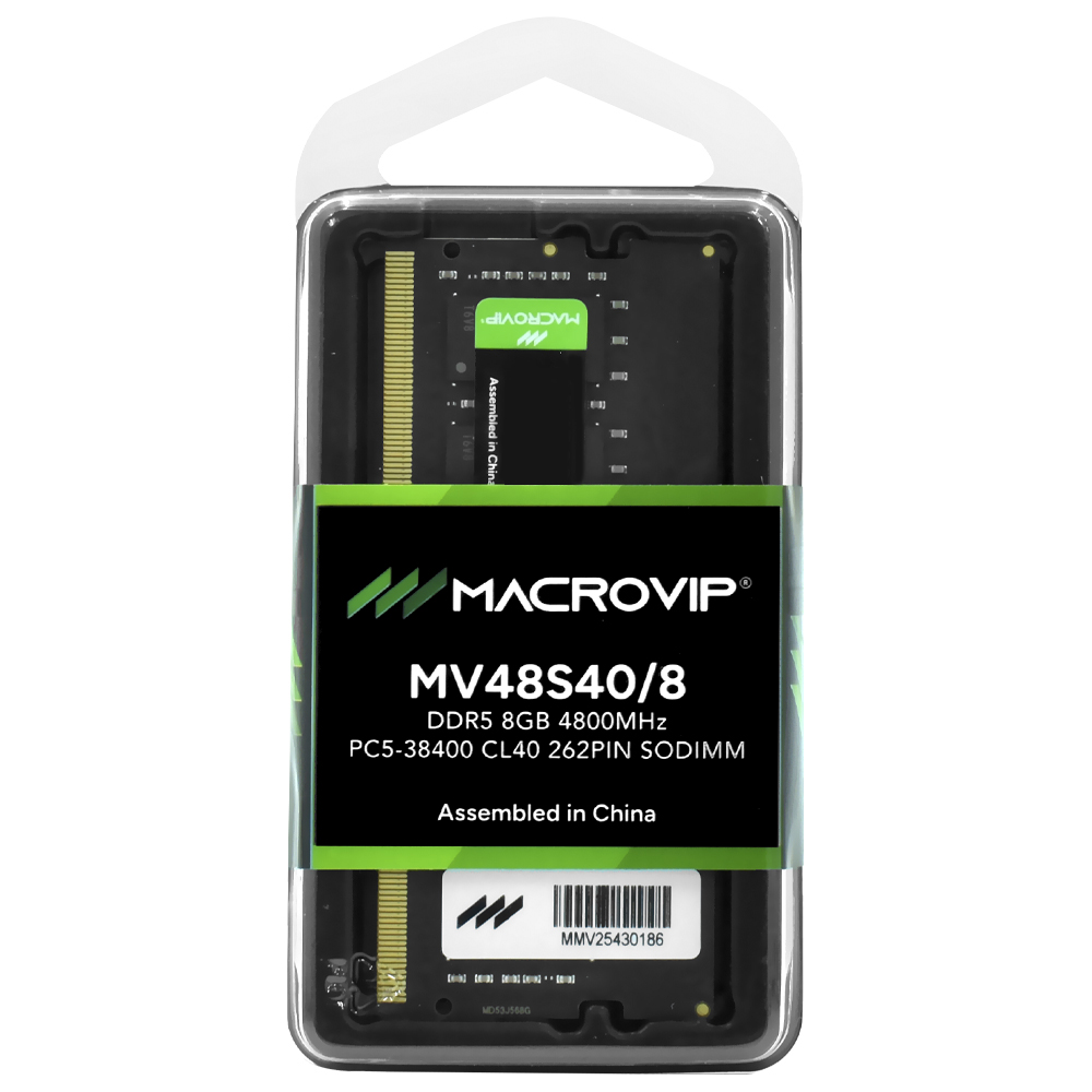 Memória RAM para Notebook Macrovip DDR5 8GB 4800MHz - MV48S40/8